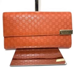 極美品✨️GUCCI マイクロGG 長財布 オレンジ ゴールドプレート 極美品✨️GUCCI マイクロGG 長財布 オレンジ ゴールドプレート - メルカリ