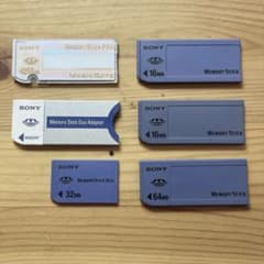 SONY MEMORY STICK 6-point PRO Adaptor DUO, etc.