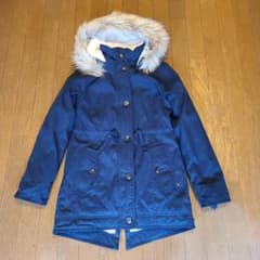 未使用に近い】Hollister ネイビー ダウンジャケット XS - メルカリ