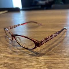 ビビットムーン北川景子着用 ダークレッド アプリコットラメ伊達メガネ度なしレンズ ビビットムーン北川景子着用 ダークレッド アプリコットラメ伊達