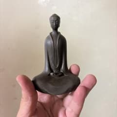 坐禅 仏像 オブジェ 金属製のサムネイル