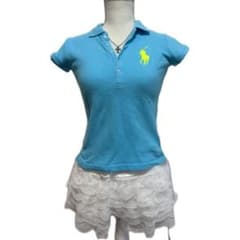 ライトブルー POLO ラルフローレン ビックポニー平成ギャルy2k