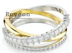 SWAROVSKI∞Hyperbola リング/55/SV×GD^^{14号♪ SWAROVSKI∞Hyperbola リング/55/SV×GD^^{14号♪ - メルカリ