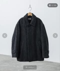 美品 WYM LIDNM シャギー ショートステンカラーブルゾン Lのサムネイル