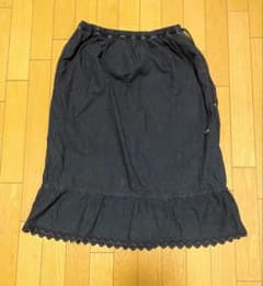 45R インディゴ染め ペチスカート　裾スカラップ m38372960211_1.jpg?1779625086