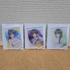 青ブタ　桜島麻衣　アクリルスタンド　アクスタ　3個セット　くじ引き堂