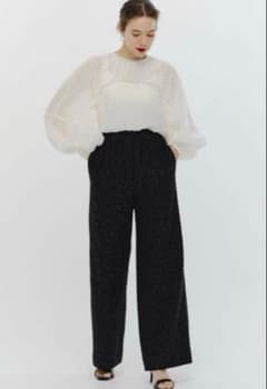 yori shirocon kirakiraワイドパンツ 36 - メルカリ