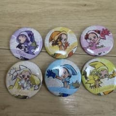 오자 마녀 도레미 25주년 기념전 홀로그램 캔 배지 6개
