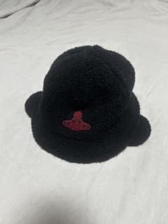 希少 Vivienne Westwood RED LABEL ボア ハット 黒のサムネイル