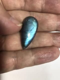 ラブラドライトタンブル　32mm×15mm×7mmのサムネイル