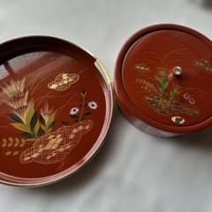 大内塗　漆器 菓子器 喰籠 蓋付き お盆セット 蒔絵 伝統工芸のサムネイル