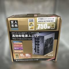 玄人志向 750W GOLD GK750W s.t129】玄人志向 750W電源 GOLD KRPW-GK750W/90+ - メルカリ