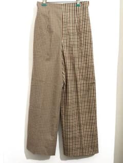 SLY チェック柄 クロップドパンツ アシンメトリーのサムネイル