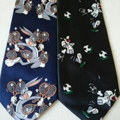 ルーニーテューンズ バックスバニー＆シルベスターキャットネクタイセットのサムネイル