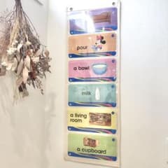 DWE トークアロングカード収納ホルダー　ディズニー英語【キナリ/6ポケット】のサムネイル