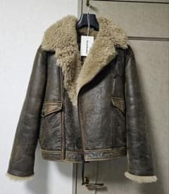 Acne Studios ブラウンレザーライダースジャケット 46 - メルカリ