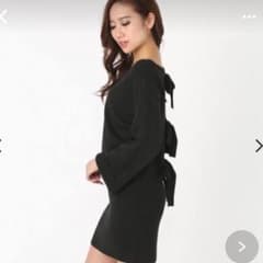 Backリボンニットワンピースのサムネイル