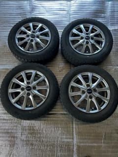 送料込みDUNLOP WM02 155/65R13 8分目 スタッドレス＆アルミ - メルカリ