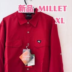 MILLET Millet DryMic Red Men's Long Sleeve Shirt XL Mountain Climbing Sweat Absorbent Quick Dry