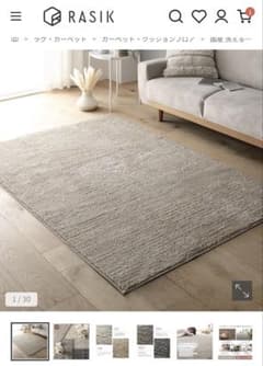 RASIK 国産洗えるミックスパイルラグ 約130×190 - メルカリ