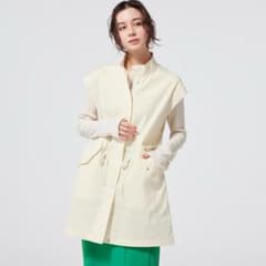 【早い者勝ち】 GU スリーブレスミリタリージャケットRS+E ホワイトのサムネイル
