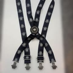 激レア ヴェルサーチ サスペンダー メデューサ グレカ柄 VERSACE 黒 激レア ヴェルサーチ サスペンダー メデューサ グレカ柄 VERSACE 黒