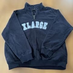 XLARGE ハーフジップ スウェット ブラック Lのサムネイル