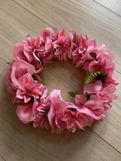 ピンク 花冠 フラダンス用　ハクのサムネイル