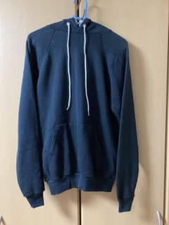 80s ヘインズ　黒　無地　フーディー　made in usaのサムネイル