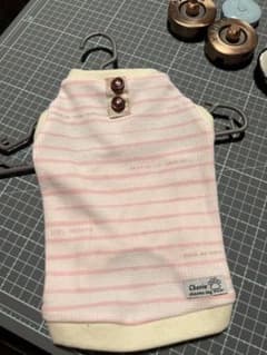 犬服 ピンクボーダータンクトップ ✩.*˚のサムネイル