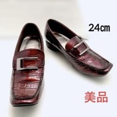 ぶ*ー様 ✨美品✨BeauFort クロコ型押しウエッジコンフォートローファー2