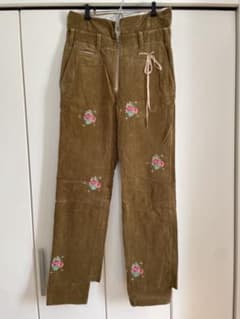 Midorikawa Corduroy Slacks Embroidery - メルカリ