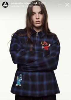 ネイビーS palace zip up shirt 最新作　パレス　25aw ネイビーS palace zip up shirt 最新作 パレス 25aw - メルカリ