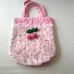 美品　レトロ　サンリオ　マカロンクリーム　シューズ袋のサムネイル