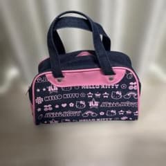 激レア・非売品 ハローキティコラボ限定 デニムバッグ ミニボストン2003 美品のサムネイル