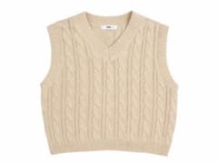 ケーブルニットベスト アイボリー F 制服コーデのサムネイル