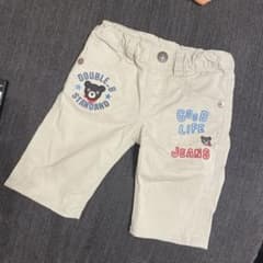 DOUBLE B 刺繍入りハーフパンツ ベージュ　80 90 ミキハウスのサムネイル