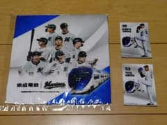 千葉ロッテマリーンズ 京成電鉄Wスタンプラリー　タオル＋田中&木村のサムネイル