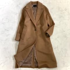 美品 23区 21AW ウールカシミヤビーバー チェスターコート ブラウン 36