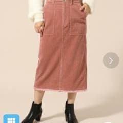 【plu様専用】くすみピンク コーデュロイスカートのサムネイル