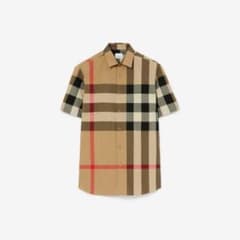 BURBERRY 半袖 チェック コットンシャツのサムネイル