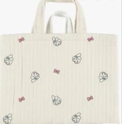 サンリオ　マイメロちゃんの刺繍 手提げバッグ　レッスンバック　新品のサムネイル