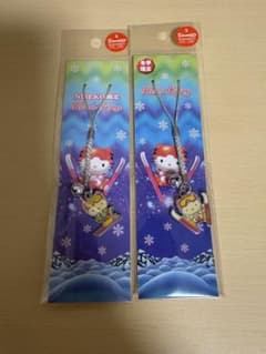 美品】ご当地キティ 北海道 ニセコ限定 冬季限定 根付け スキー スノボ