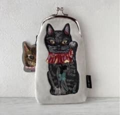 新品 ナタリーレテ ロングパース がまぐち D 猫 ねこ ネコ キャット 