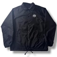 VANS コーチジャケット ナイロン ブラック ロゴ OFF THE WALL