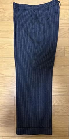 AT LAST&Co ウールストライプ トラウザーズ 34 - メルカリ