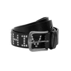 AAKAM Square Studded Logo Belt (Black)