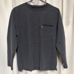 Crocodile 長袖Tシャツ ポケット付き ダークグレー Mサイズのサムネイル