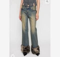 新品 LAGUA GEM FAUX FUR フレアデニム 24inchのサムネイル