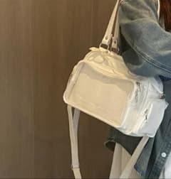 白 痛バッグ 推し活 痛バ クリアポケット 2WAY リュック ショルダーのサムネイル
